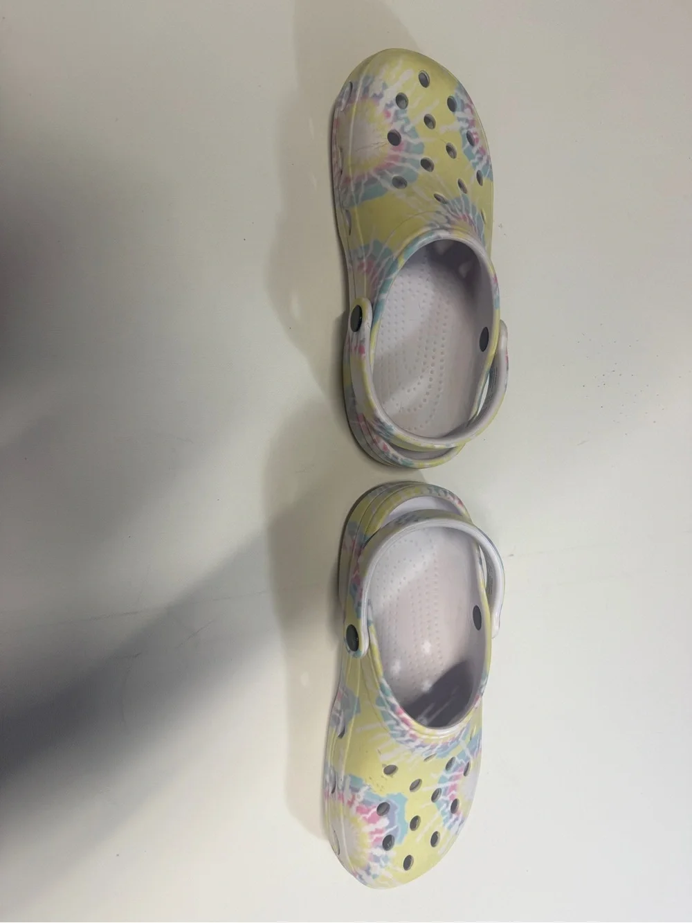 Time and Tru Tie-Dye Clog Sandals - Yellow Multicolor - Picture 3 of 9
